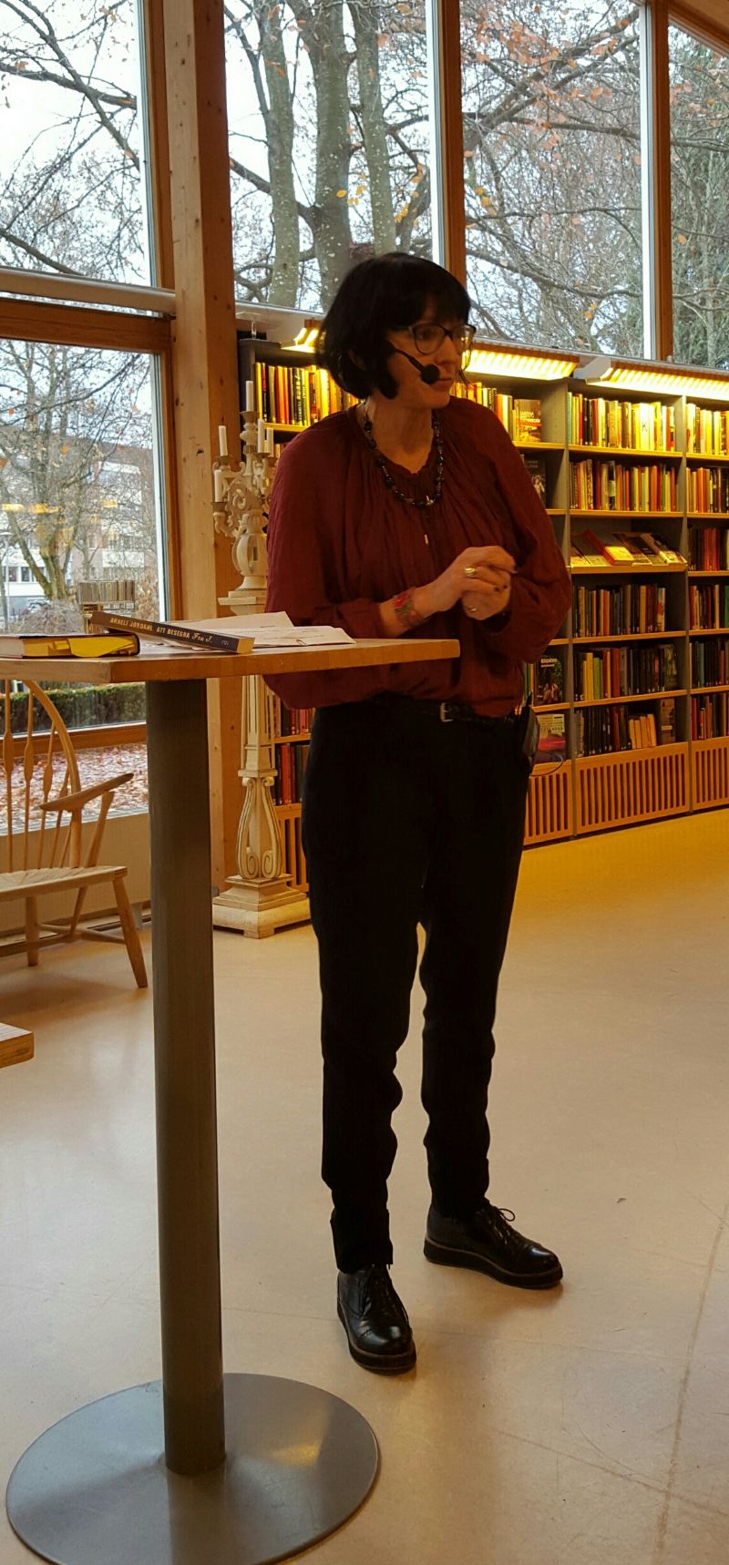 Anneli Jordahl berättade om sitt författarskap i november 2015 under rubriken